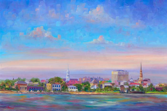 View of the Charleston Skyline from the Harbor.