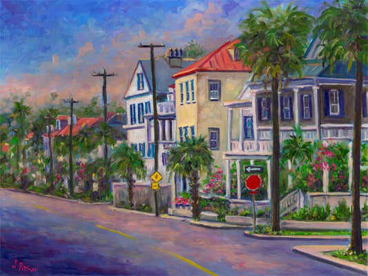 Colorful homes along Charleston's South Battery