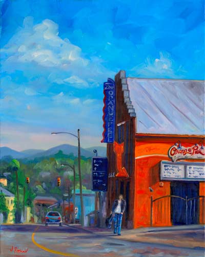 View of the Orange Peel in Downtown Asheville North Carolina