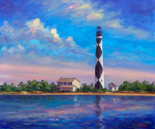 View of the Cape Lookout Lighthouse.