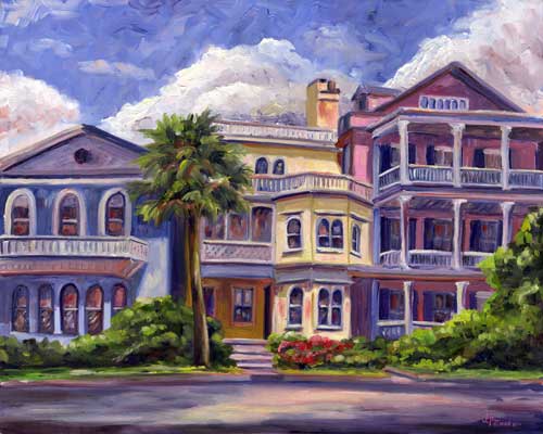 Colorful homes along Charleston's Battery