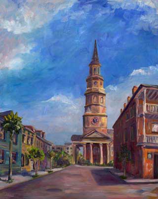 St. Phillips along Church Street in historic Downtown Charleston South Carolina