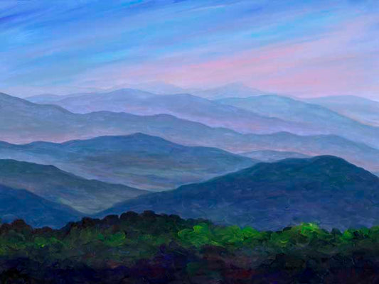 Misty mountain ridges off the Blue Ridge Parkway